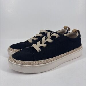Spenco Malibu Lace Sneakers Women's US 10B‎ Black Canvas Walking Comfort Shoes